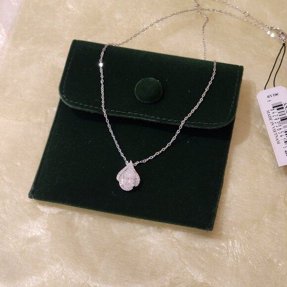 Brand New!! NADRI| Double Gum drop Pendant|Cubic Zirconia|Crystal Necklace - Picture 1 of 9